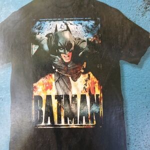 DC Comics The Dark Knight Rises Black Batman Short Sleeve Tee NIB